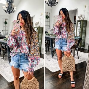 NWT boho floral blouse